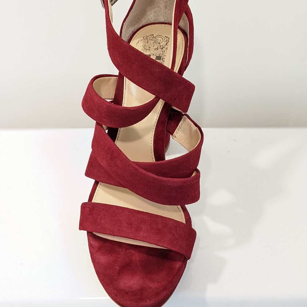 Suede heeled sandals by Vince Camuto - Picture 7 of 15
